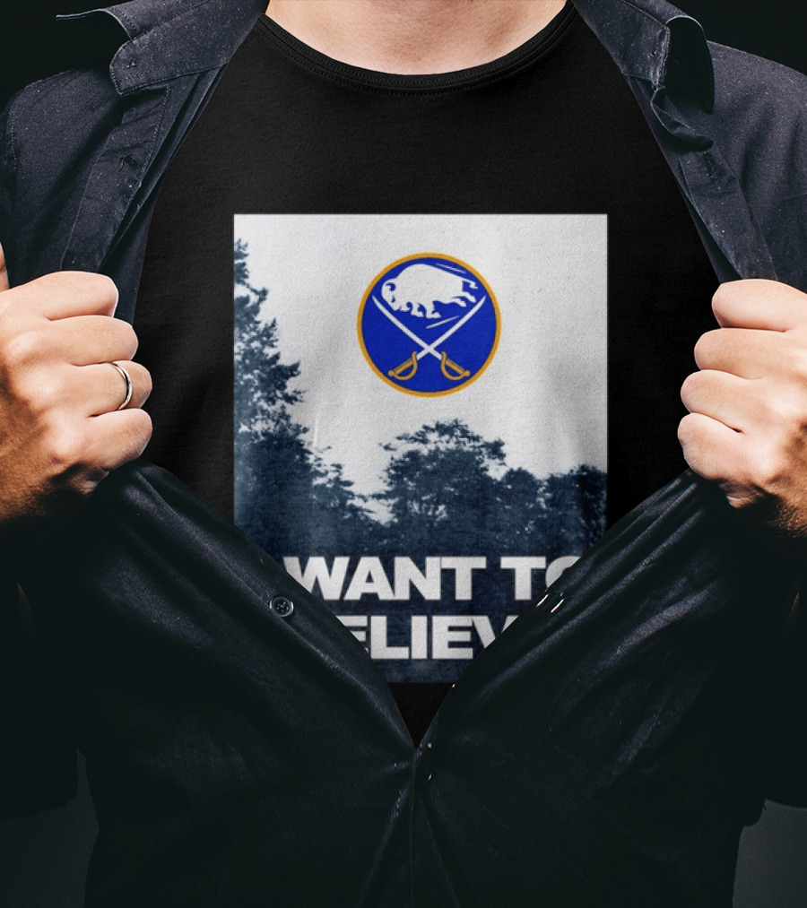 Buffalo Sabres I Want To Believe UFO Hockey T-Shirt