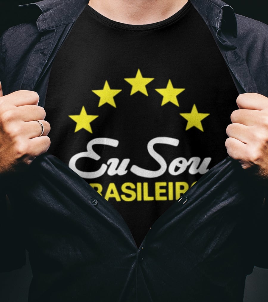 Eu Sou Brasileiro Five Stars Brazil Pride T-Shirt