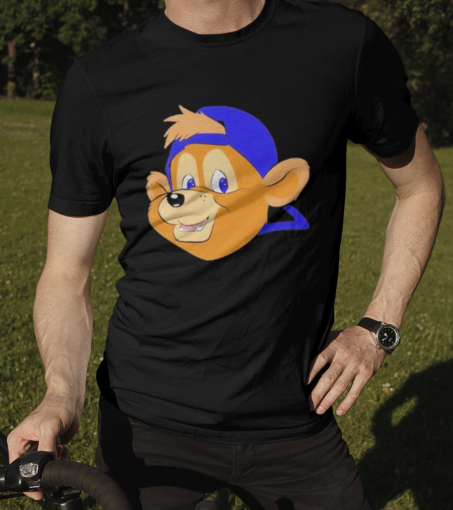 Chicago Cubs Clark Mascot Face Blue Cap T-Shirt