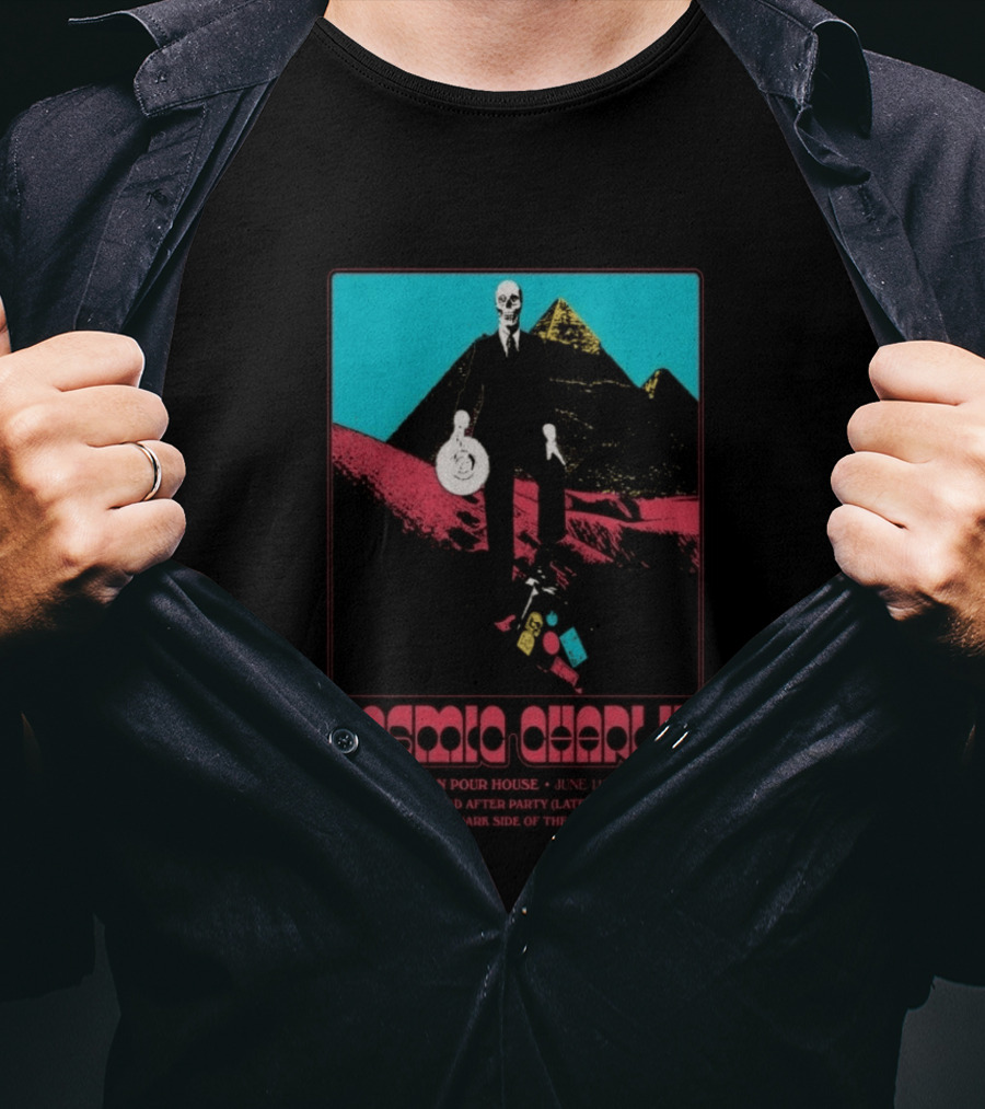 Cosmic Charlie Charleston Pour House June 11 12 2026 JRAD After Party Dark Side Of The Dead T-Shirt