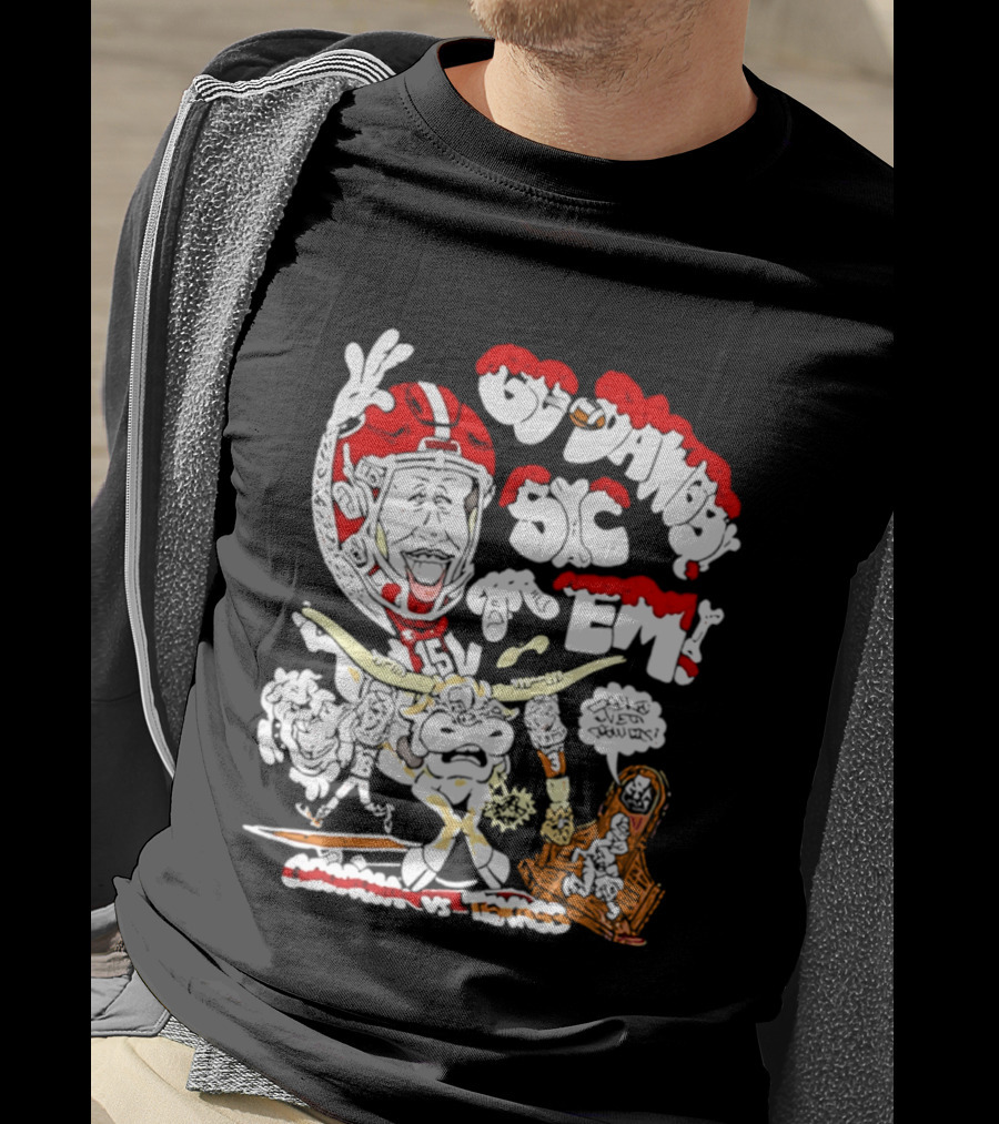Go Dawgs Sic Em 2025 Georgia Vs Texas Football Rivalry Game T-Shirt