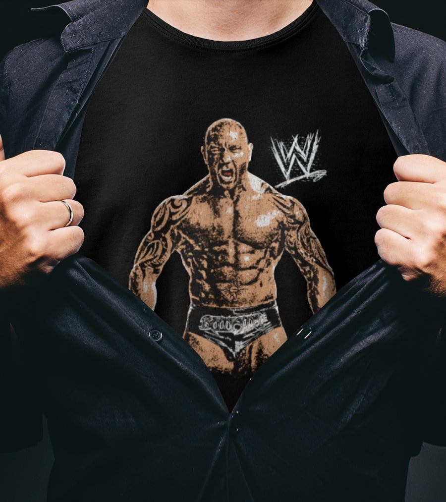 Dave Bautista WWE Superstar With Iconic Tattoo T-Shirt