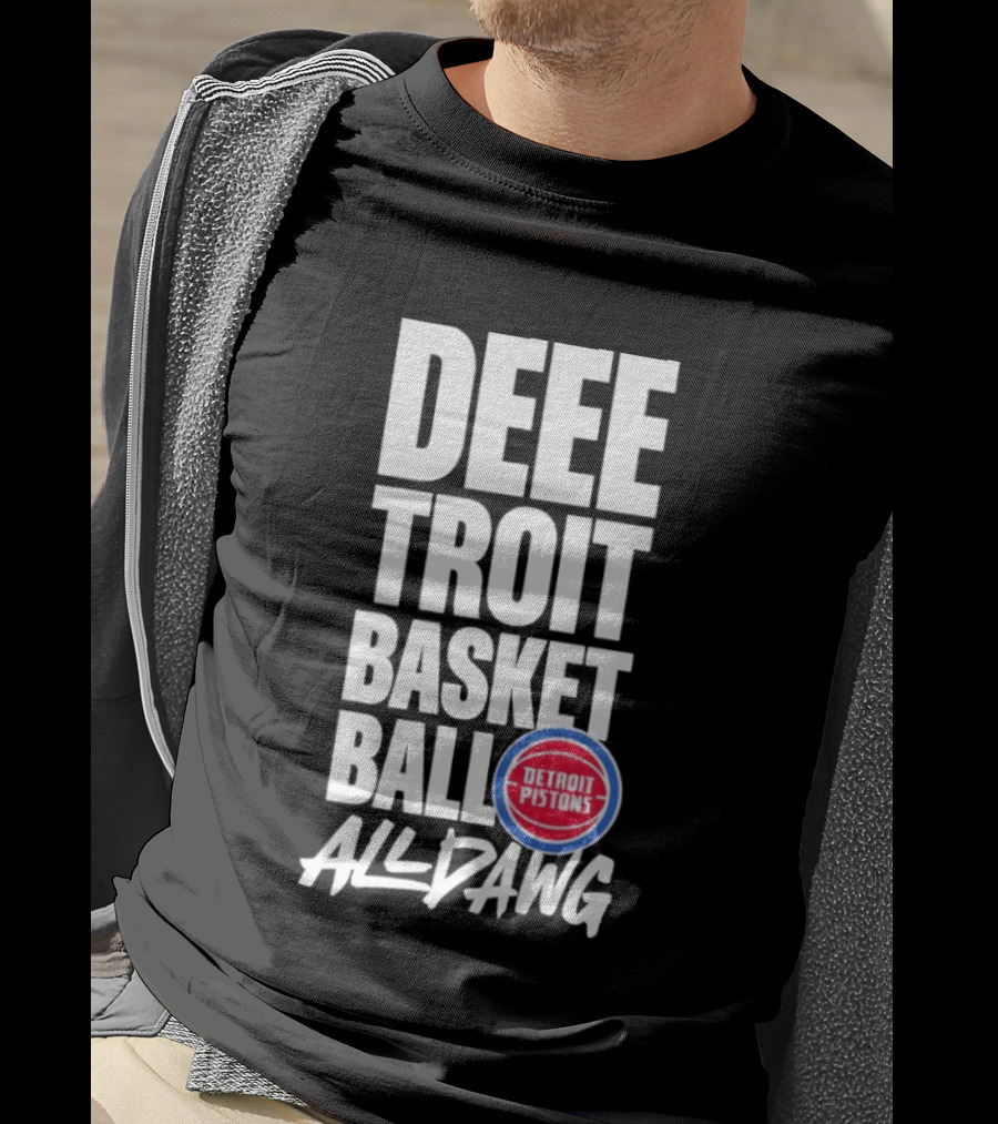 Detroit Pistons Deeetroit Basketball All Dawg T-Shirt