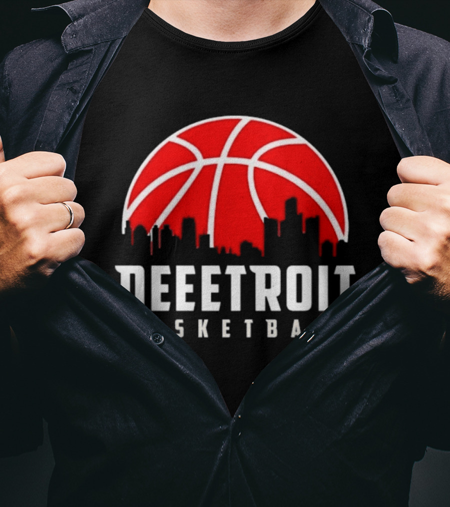 Deetroit Basketball Skyline Drip 2026 T-Shirt