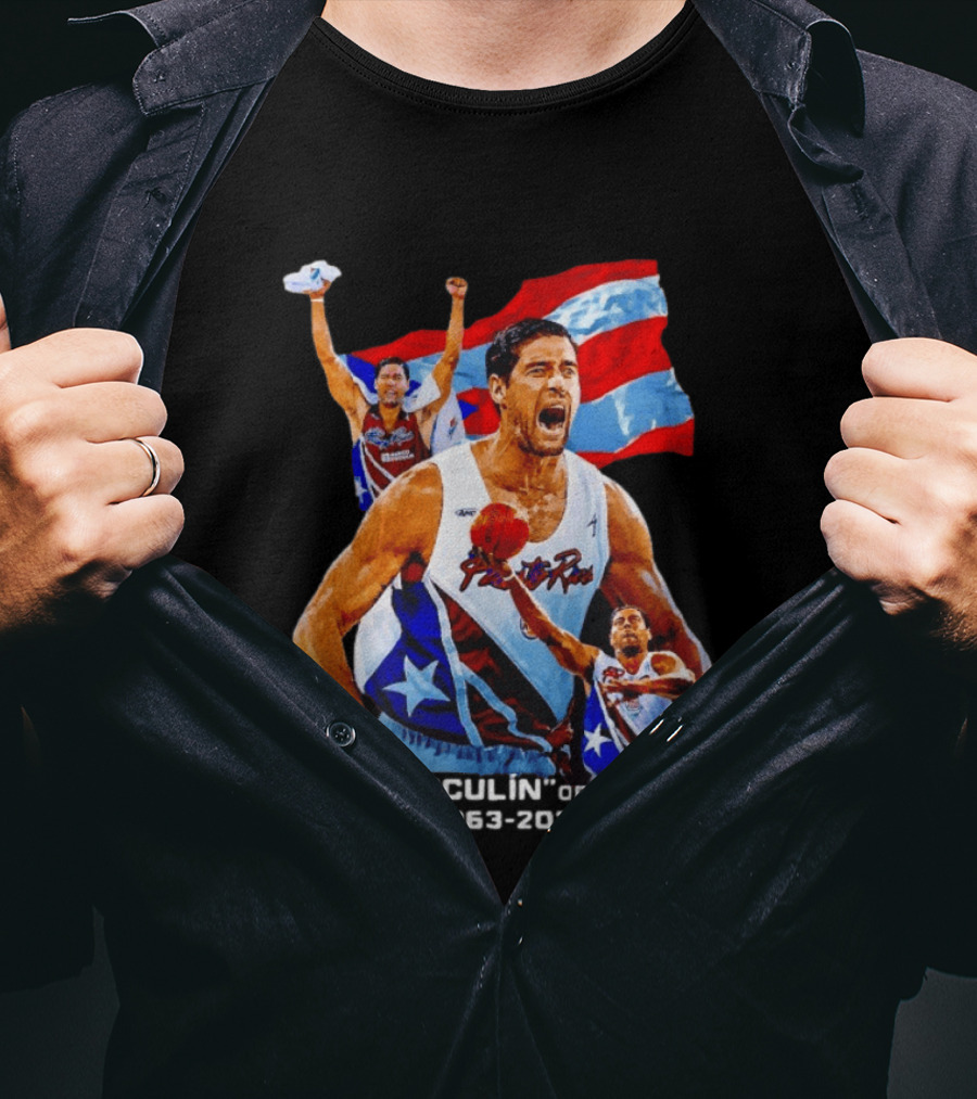 José Piculín Ortiz Rijos Puerto Rico Basketball Legend 1963 2026 T-Shirt