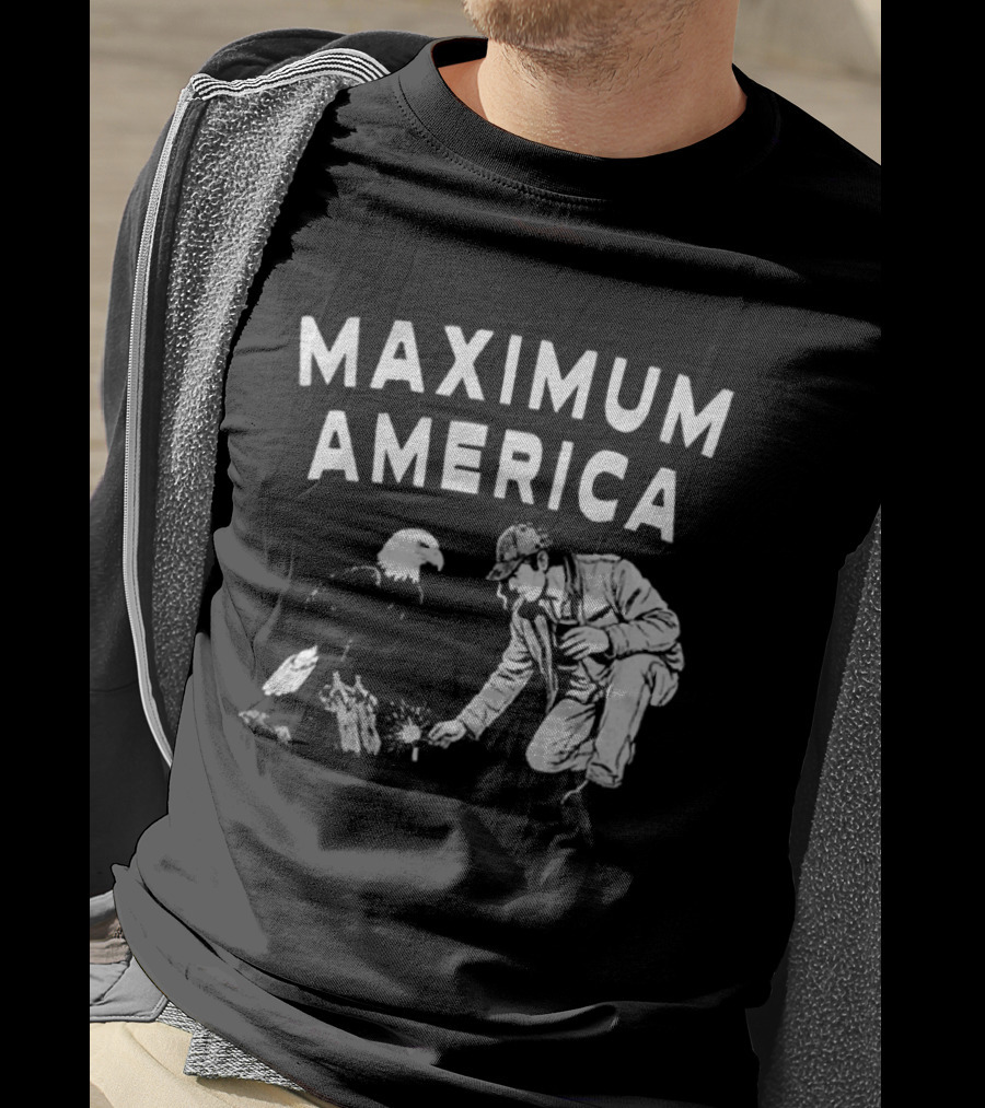 Maximum America Bald Eagle Iconic Patriotic T-Shirt