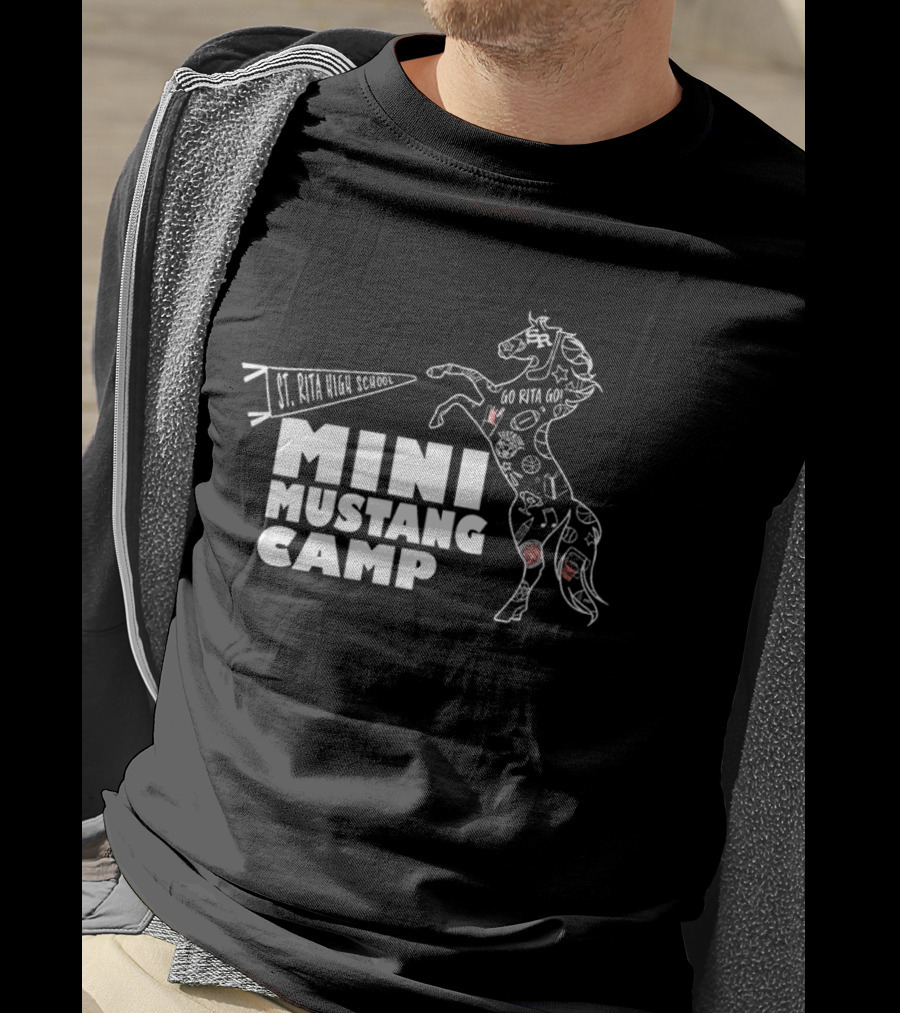 St. Rita High School Mini Mustang Camp Peppy Horse Activities T-Shirt
