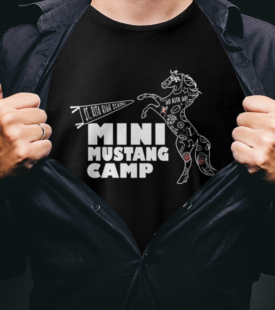 St. Rita High School Mini Mustang Camp Peppy Horse Activities T-Shirt