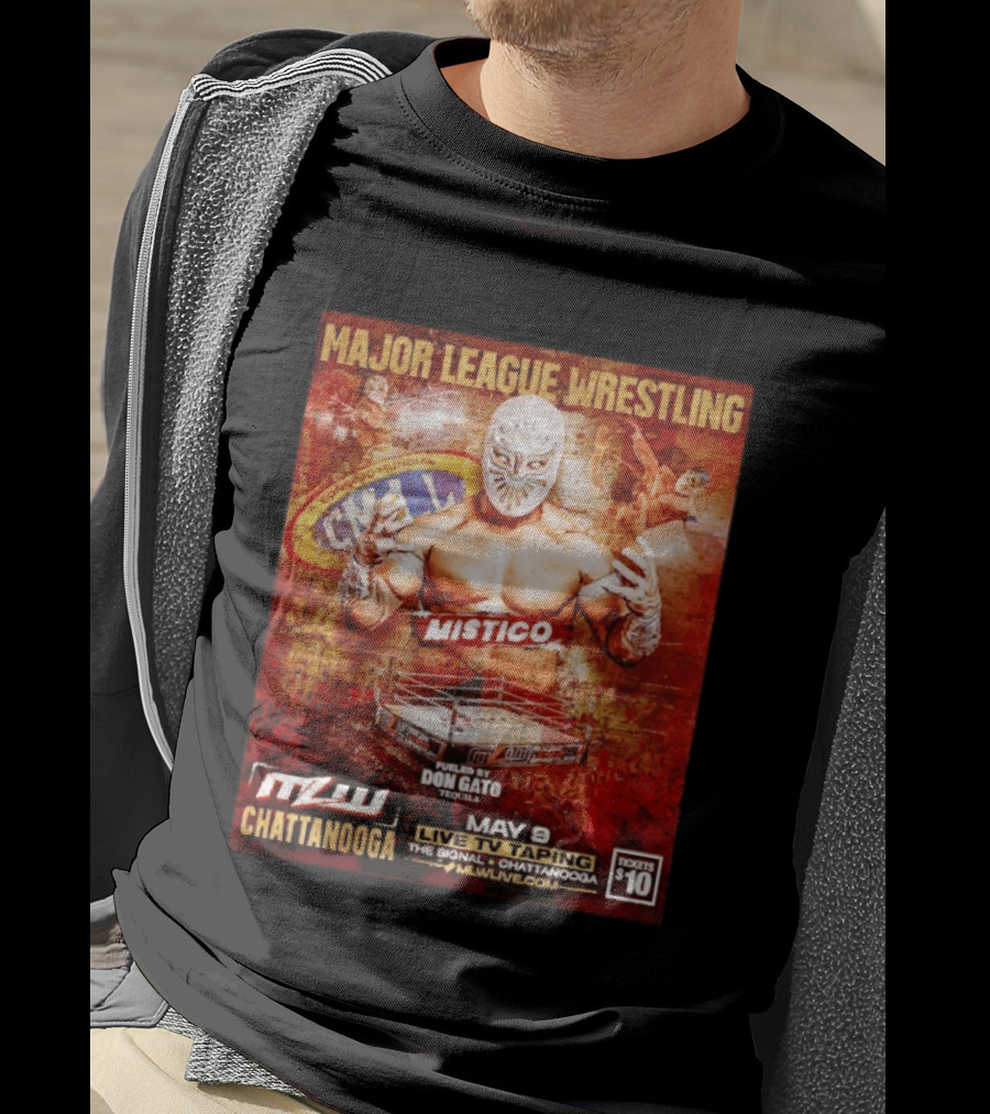 Mistico Major League Wrestling May 9 Live TV Taping The Signal Chattanooga T-Shirt