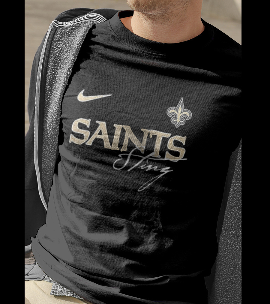 Nike New Orleans Saints Sting Collaboration Fleur De Lis T-Shirt