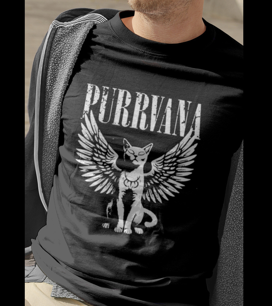 Purrvana Winged Cat T-Shirt
