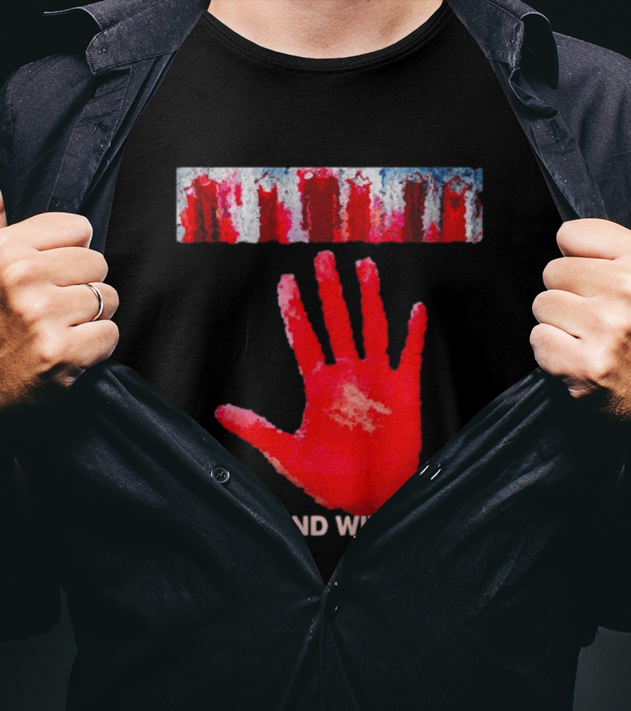 Red Dress Day We Stand With You Handprint T-Shirt