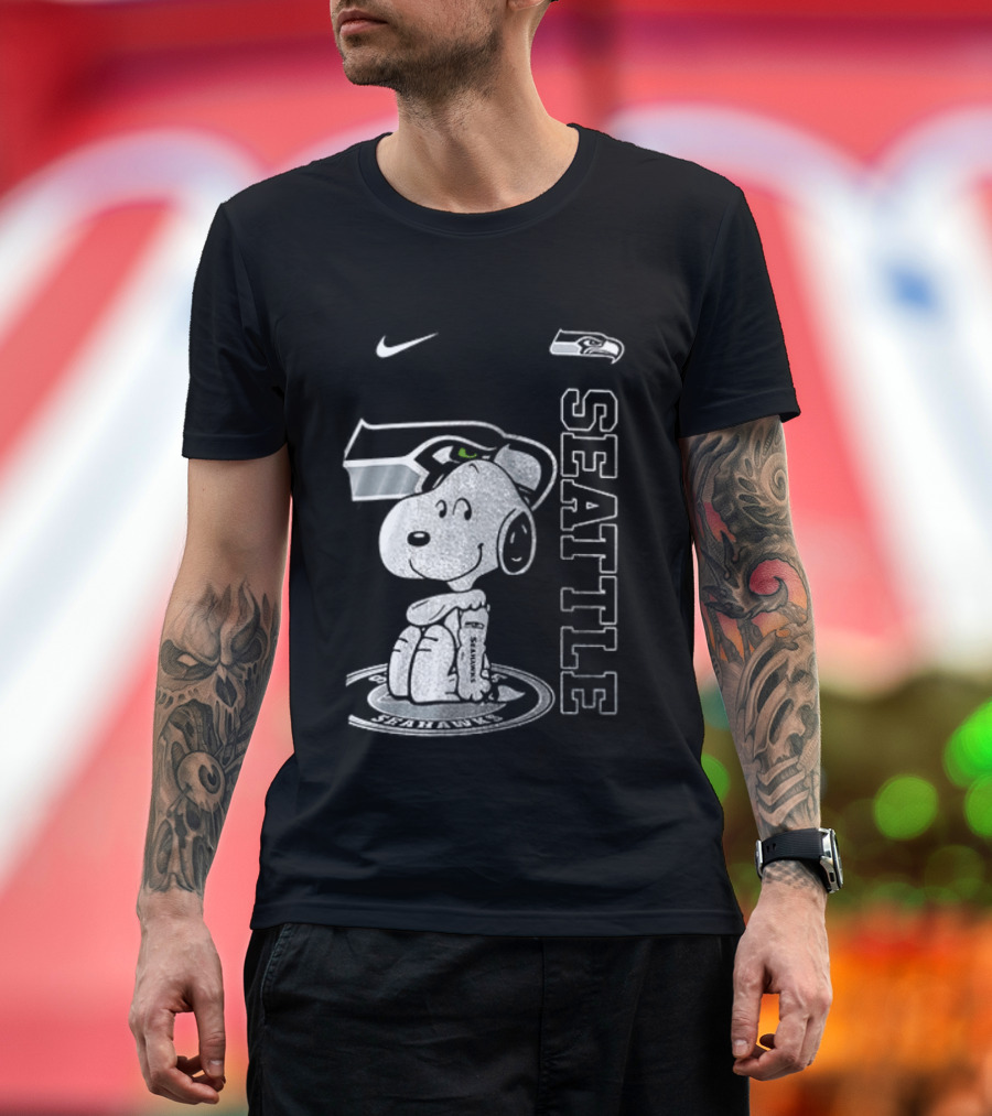 Nike Seattle Seahawks Snoopy Thank You For The Memories T-Shirt