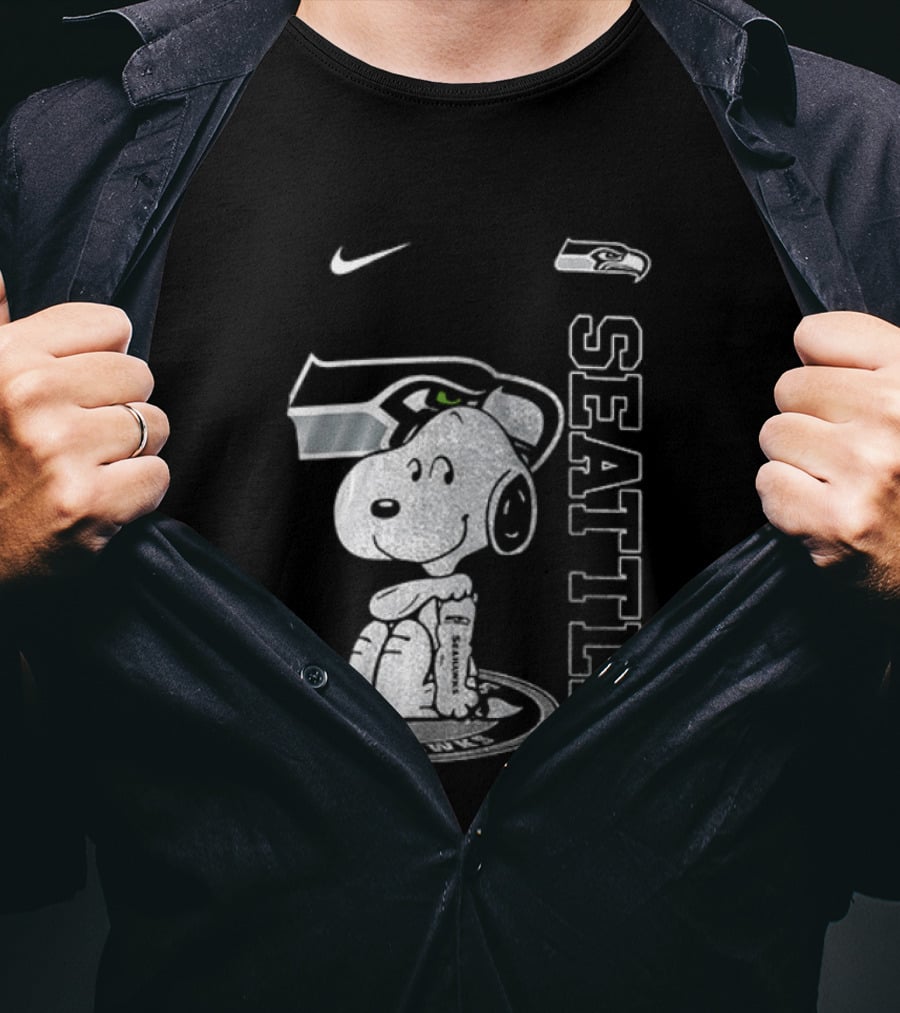 Nike Seattle Seahawks Snoopy Thank You For The Memories T-Shirt