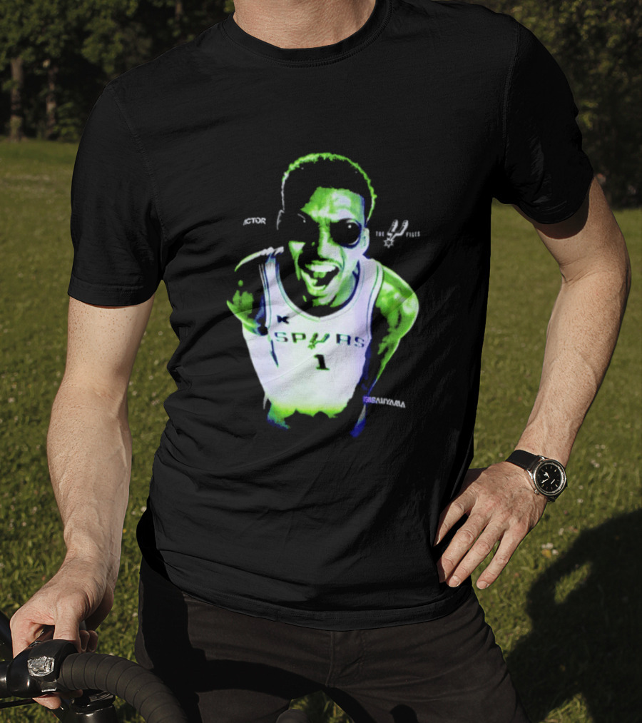 The Alien Victor Wembanyama Spurs X Files Mashup Paranormal Basketball T-Shirt