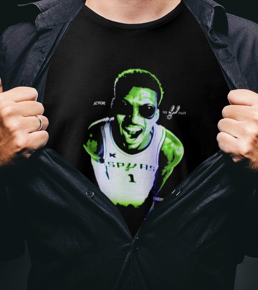 The Alien Victor Wembanyama Spurs X Files Mashup Paranormal Basketball T-Shirt