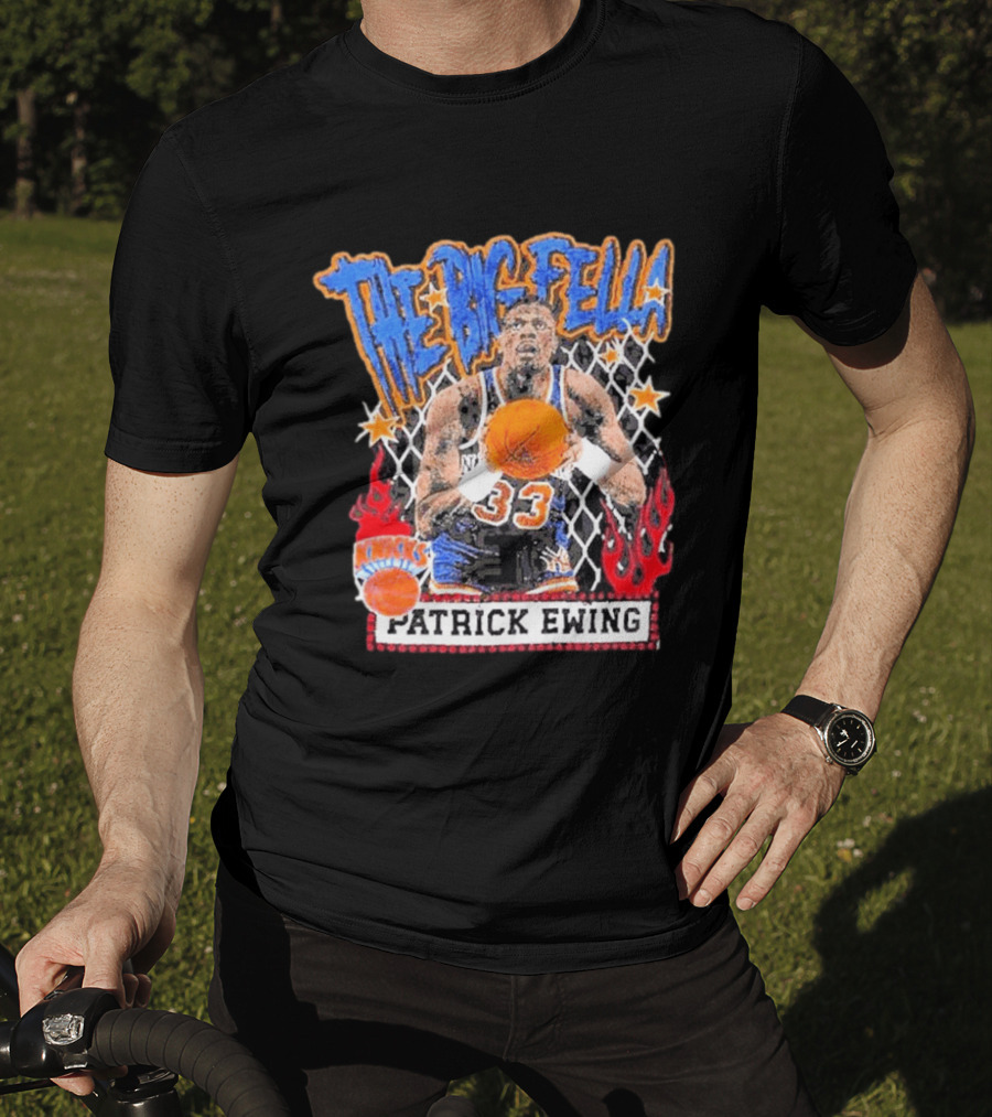 The Big Fella Patrick Ewing 33 New York Knicks Basketball Legend T-Shirt