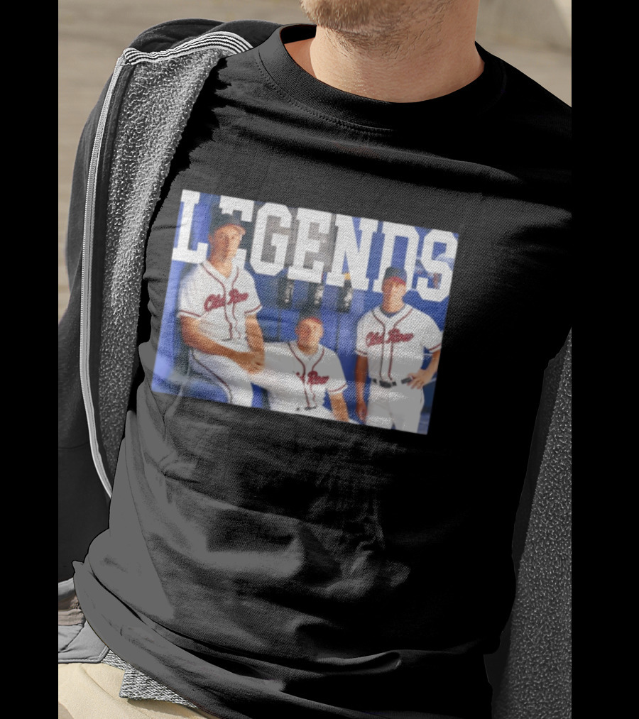 Atlanta Braves Legends The Big Three 1993 2002 T-Shirt