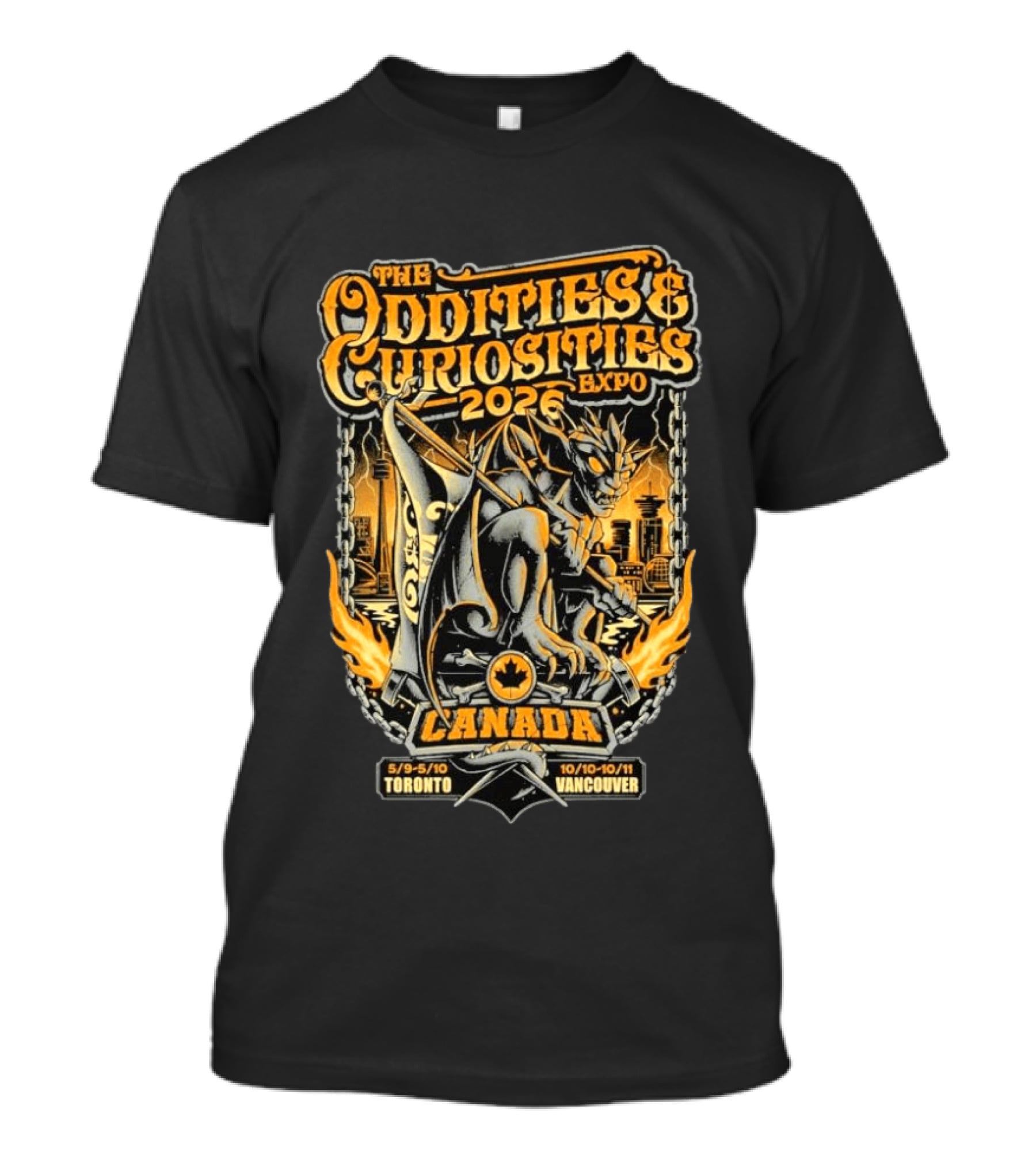 The Oddities & Curiosities Expo 2026 Canada Toronto Vancouver Gargoyle T-Shirt