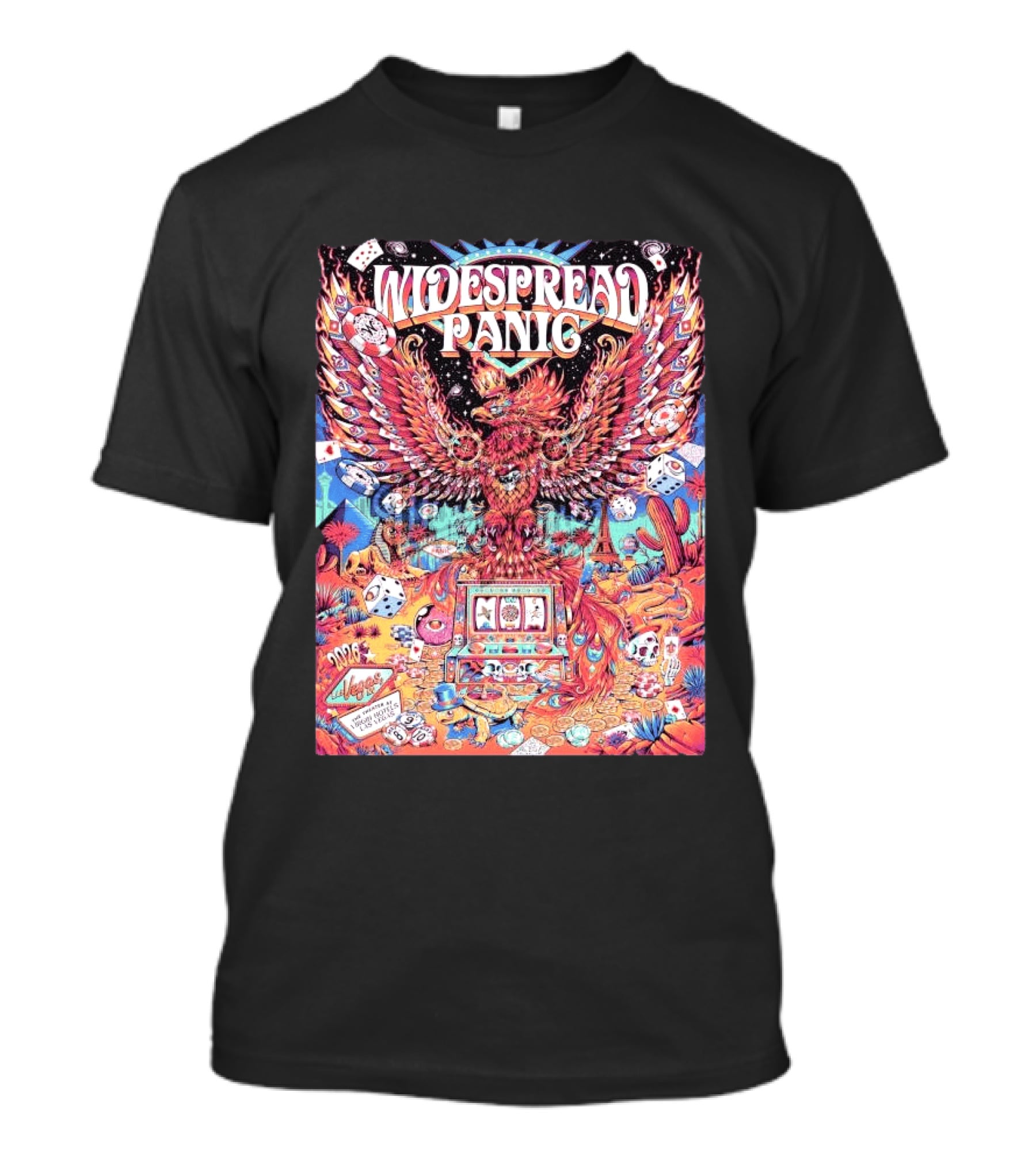 Widespread Panic Las Vegas 2026 Concert With Casino And Phoenix T-Shirt