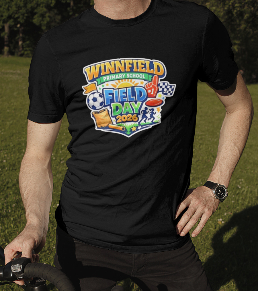 Winnfield Primary School Field Day 2026 Soccer Race Checkered Flags T-Shirt