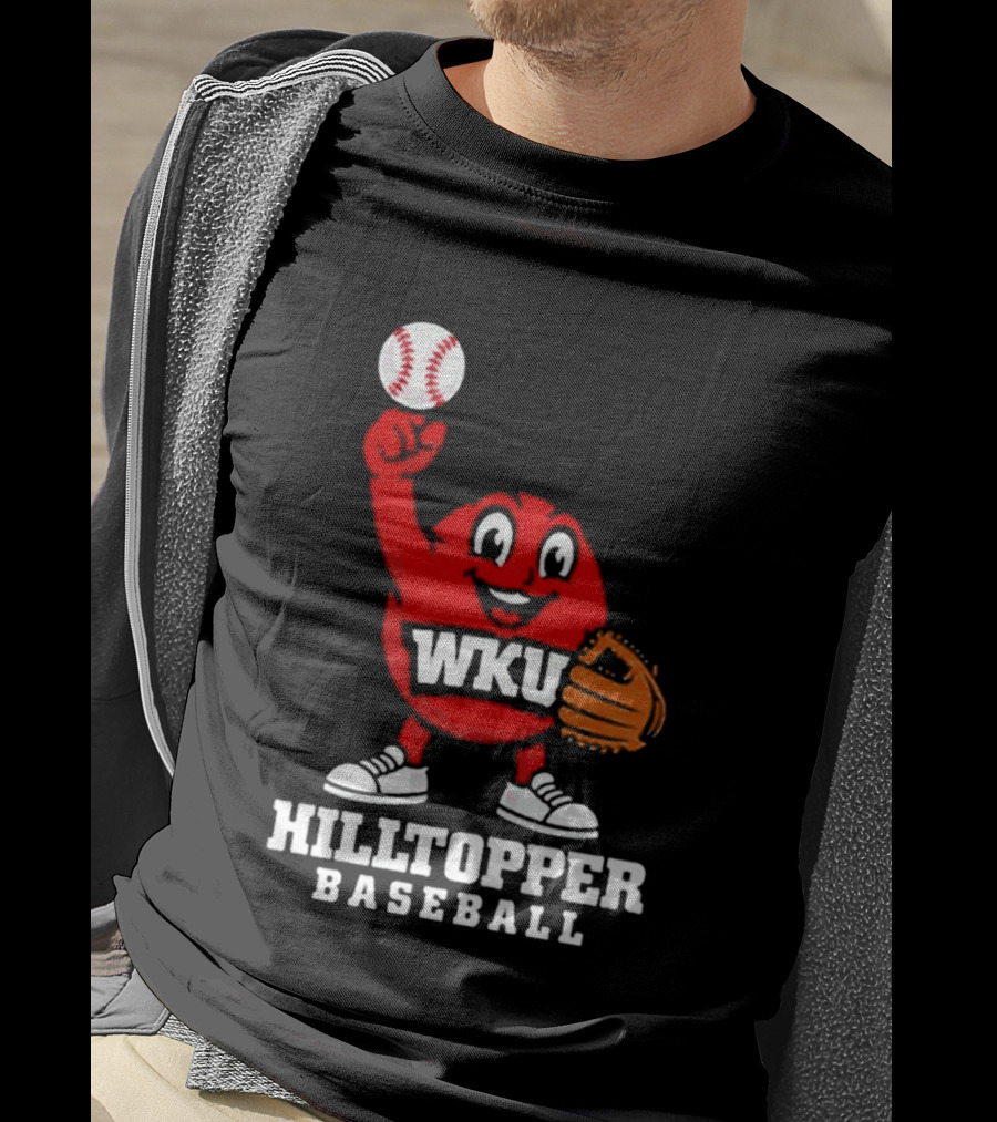 WKU Hilltopper Baseball Mascot With Glove And Ball T-Shirt