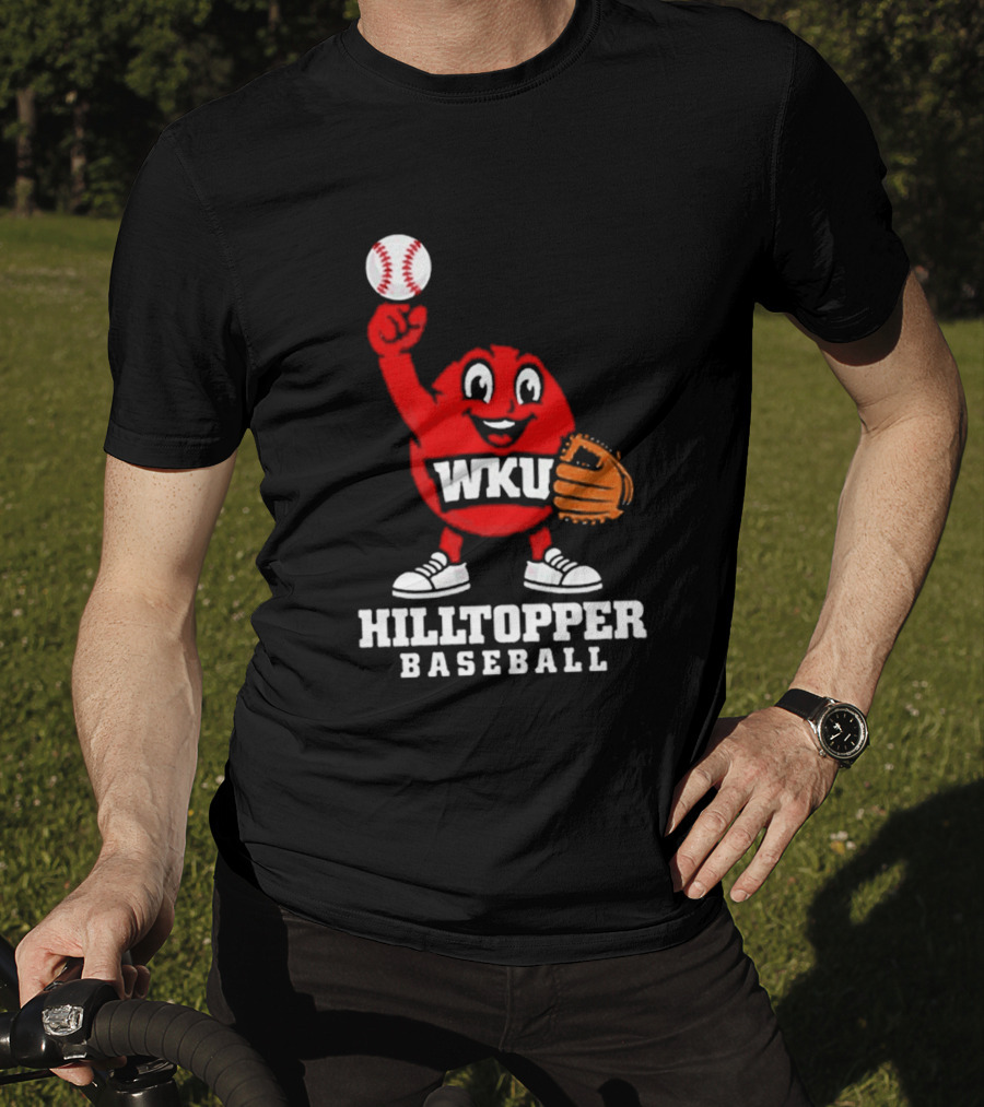 WKU Hilltopper Baseball Mascot With Glove And Ball T-Shirt