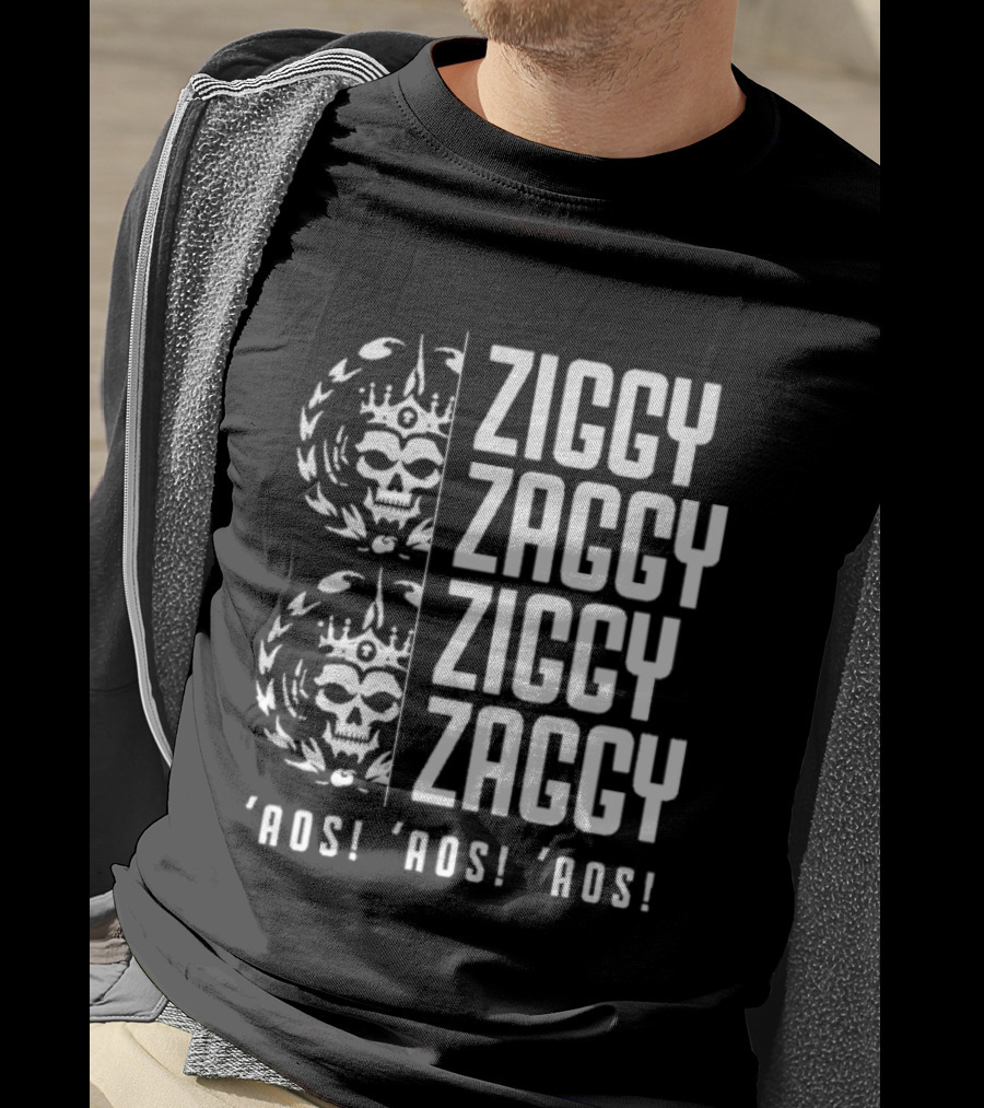Ziggy Zaggy Ziggy Zaggy Aos Aos Aos Skull Crown Laurel T-Shirt