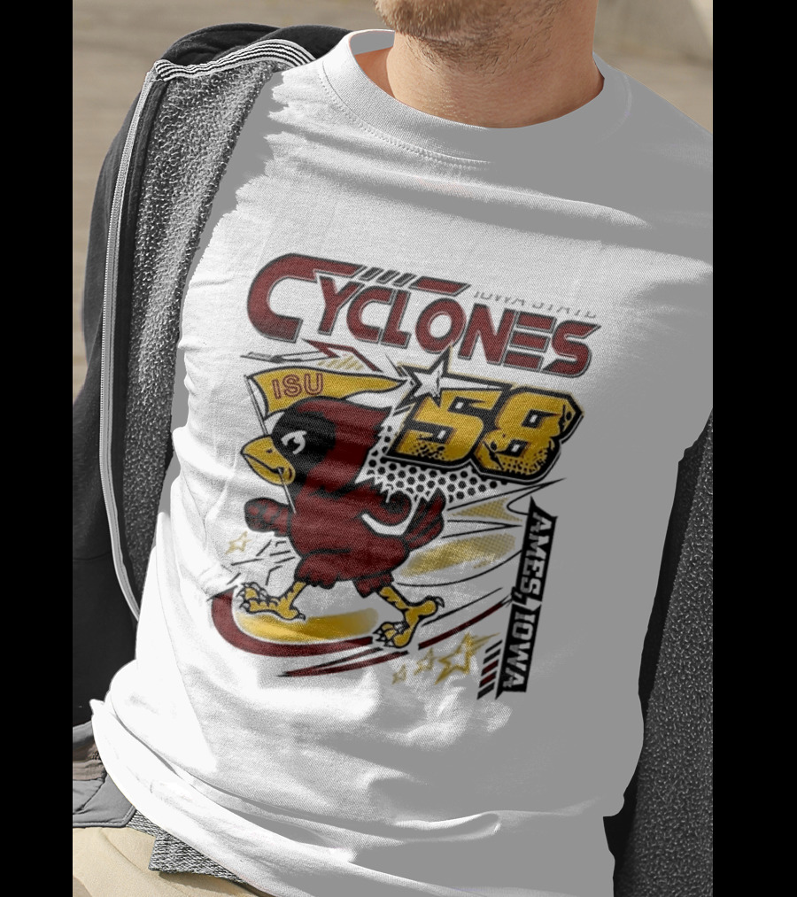 Cyclones ISU Racing Cy 58 Comfort Colors 90s T-Shirt