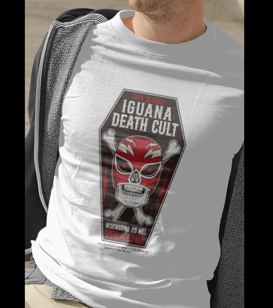 Jeff Clarke Iguana Death Cult Woensdag 20 Mei Vera Club T-Shirt