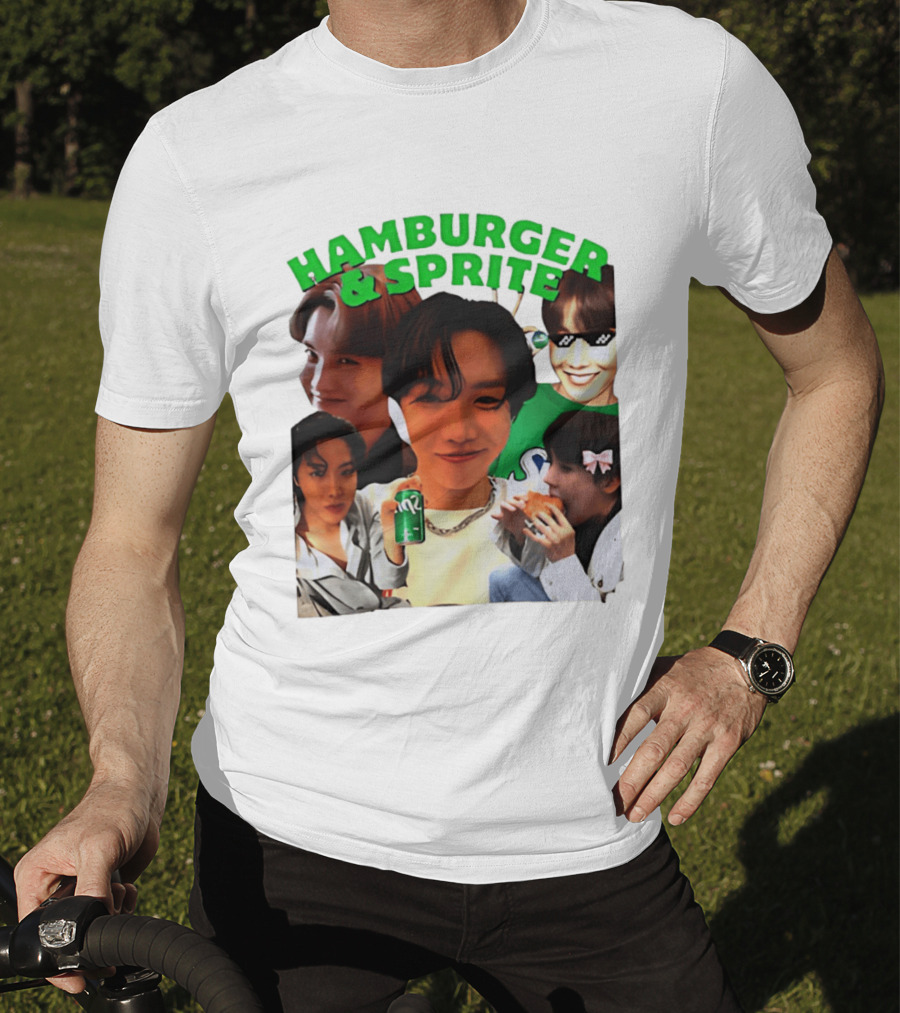 J Hope BTS Hamburger & Sprite Collage T-Shirt