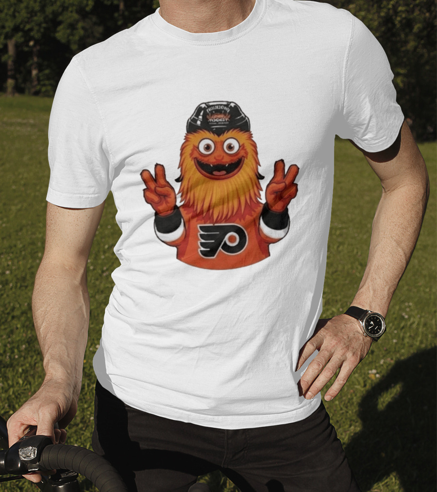 Philadelphia Flyers Gritty Peace Victory Hockey Fan Favorite T-Shirt