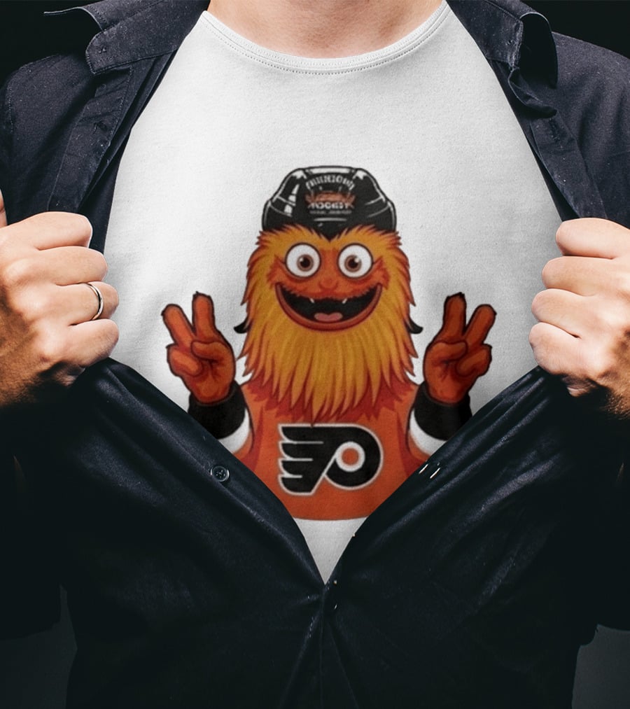 Philadelphia Flyers Gritty Peace Victory Hockey Fan Favorite T-Shirt