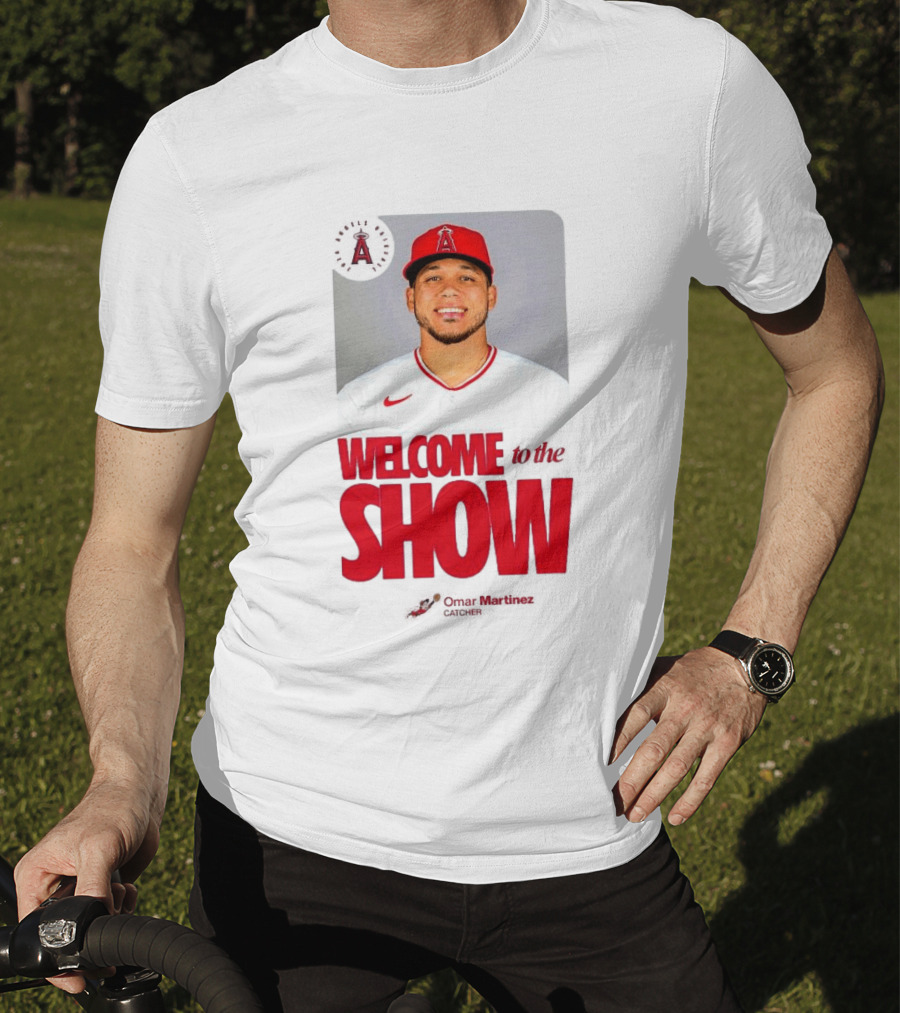Los Angeles Angels Juan Lagares Welcome To The Show MLB Baseball T-Shirt