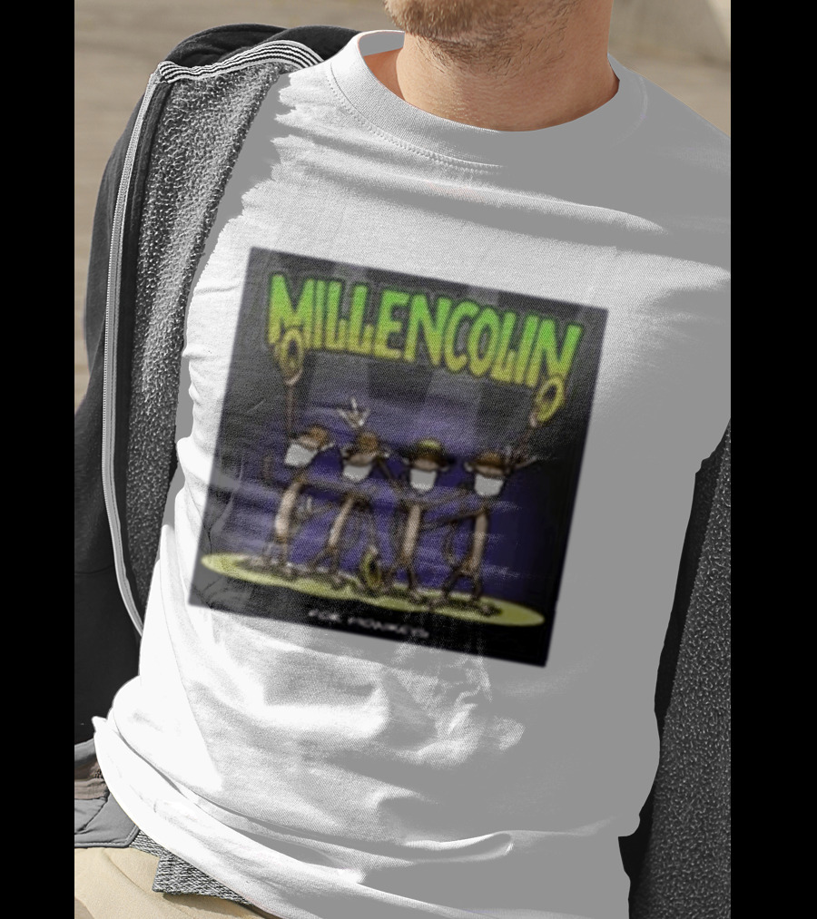 Millencolin For Monkeys Dancing Cartoon Monkeys With Masks And Hats T-Shirt