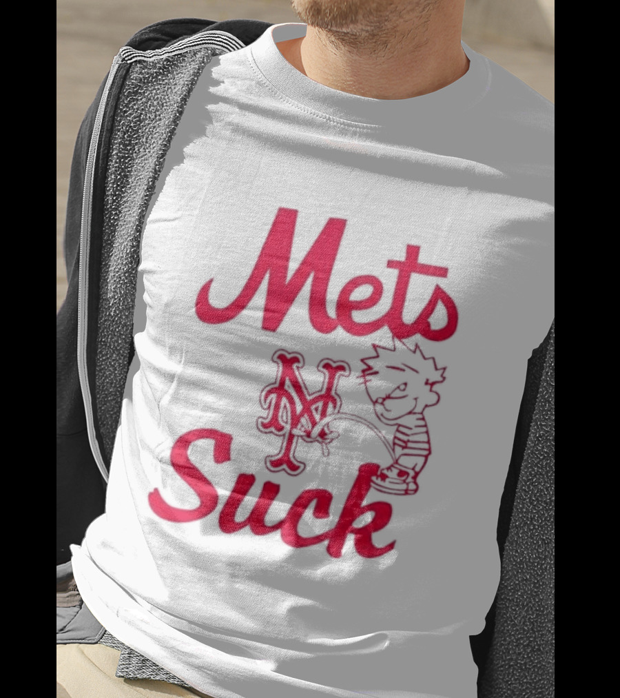Mets Suck Peeing New York Baseball Fan Humor T-Shirt