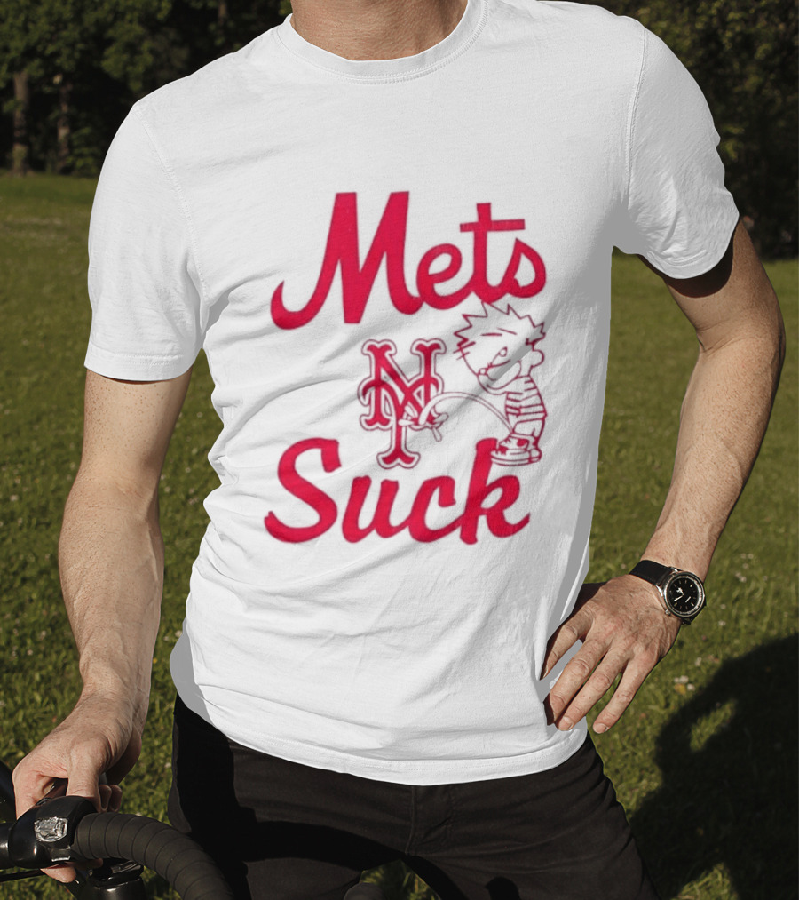 Mets Suck Peeing New York Baseball Fan Humor T-Shirt