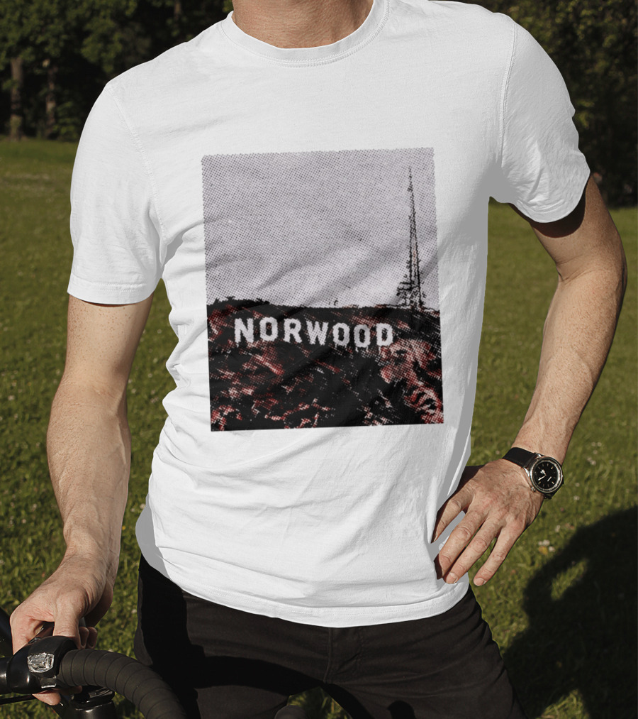 Norwood Hills Sign Parody Hollywood Hills T-Shirt