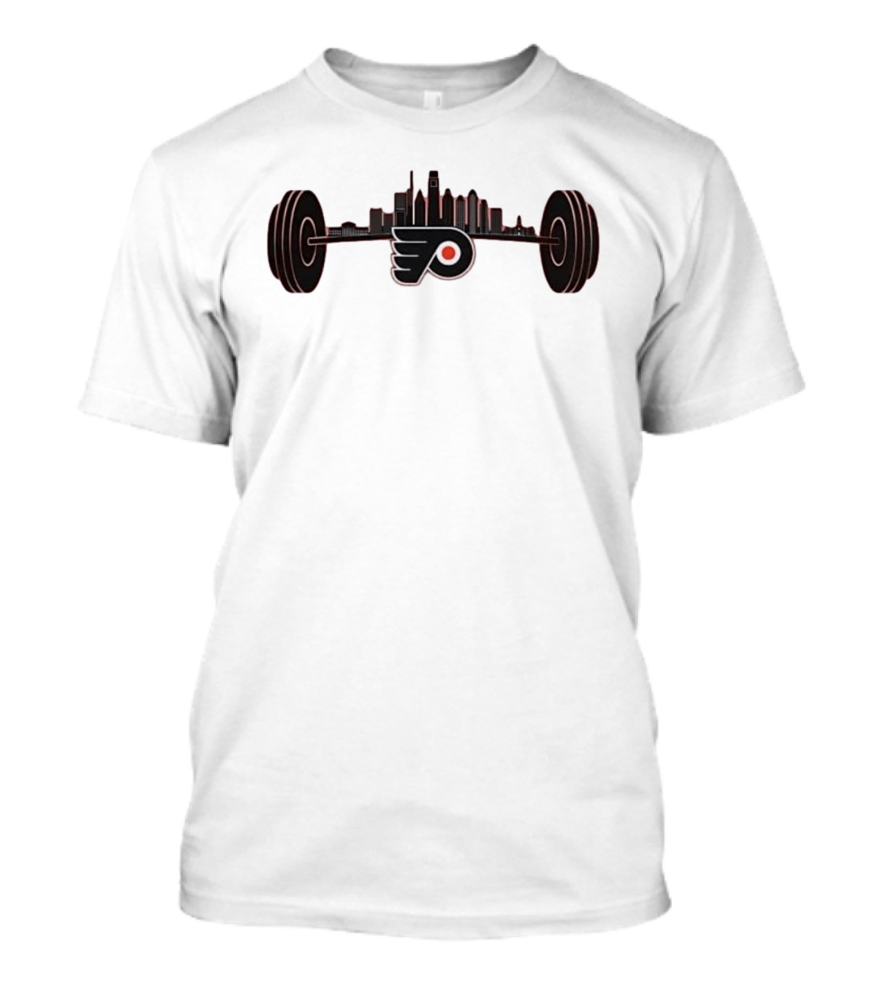 Philadelphia Flyers Philly Strong Series Skyline And Hockey Team T-Shirt