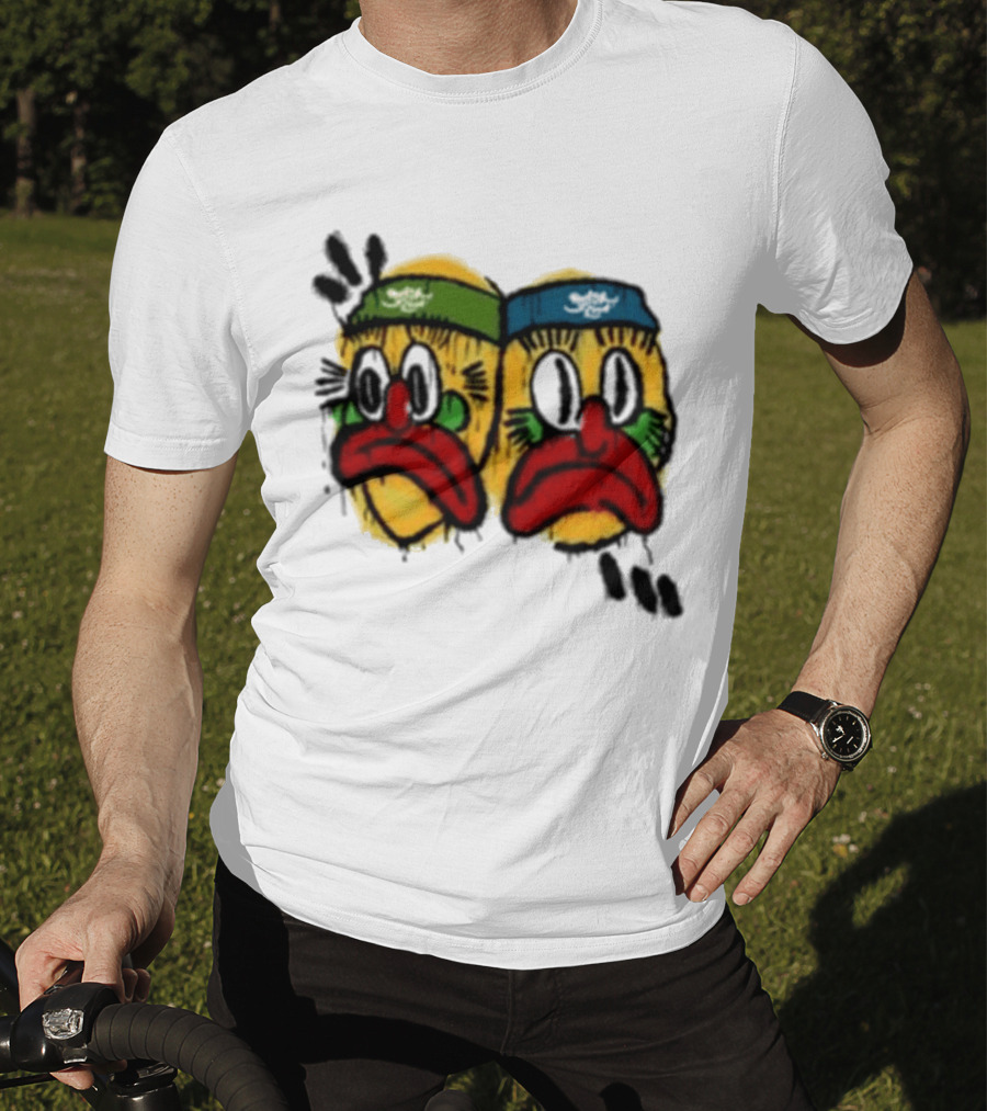 Rolling Loud RL X RL Slawn Jester Two Sad Faces Headbands T-Shirt
