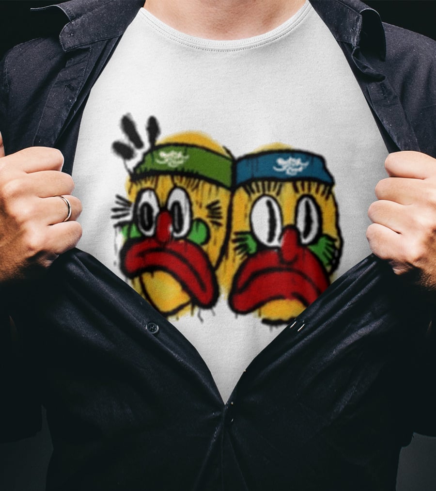 Rolling Loud RL X RL Slawn Jester Two Sad Faces Headbands T-Shirt