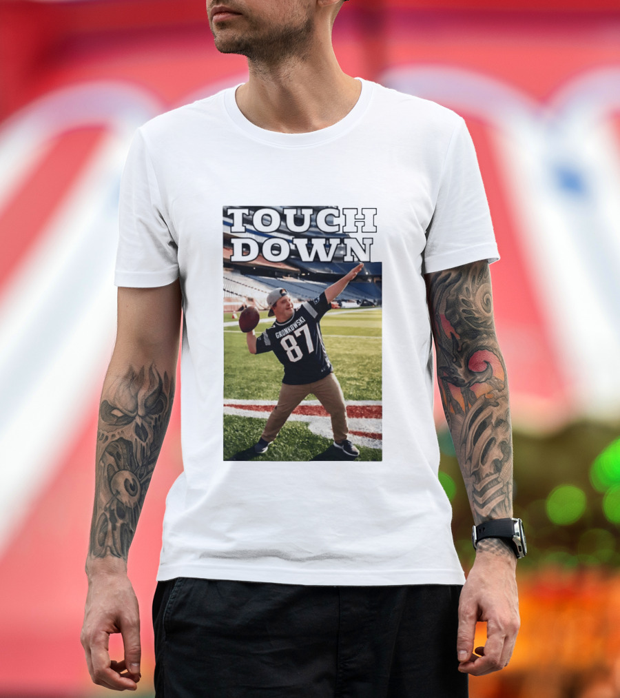 Touchdown Gronkowski 87 Football Player Stadium T-Shirt