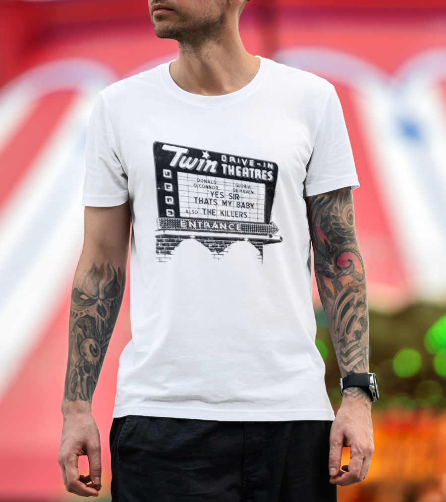 Twin Drive In Theatres Norwood Ohio Vintage Marquee Sign T-Shirt