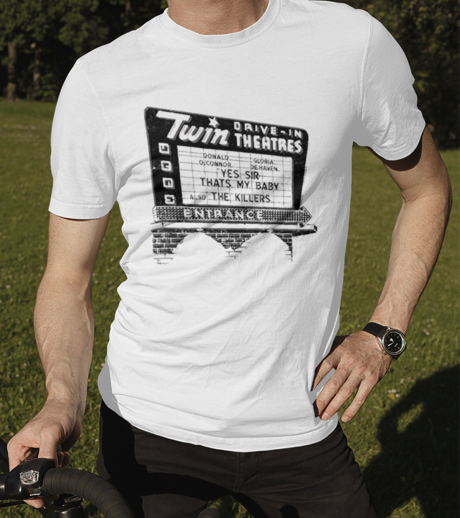 Twin Drive In Theatres Norwood Ohio Vintage Marquee Sign T-Shirt