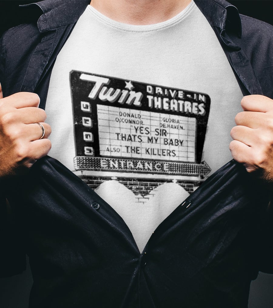Twin Drive In Theatres Norwood Ohio Vintage Marquee Sign T-Shirt