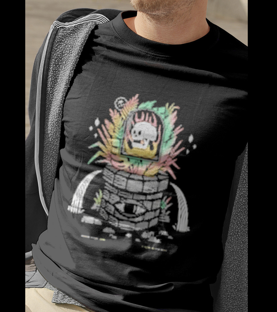 A Leak In The Well Fuzzy Sheep In Vibrant Watercolor Explosion T-Shirt