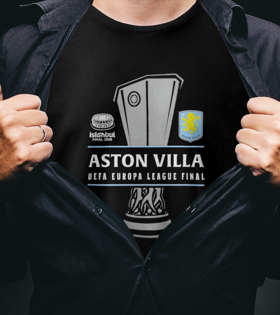 Aston Villa UEFA Europa League Final Trophy 2026 T-Shirt
