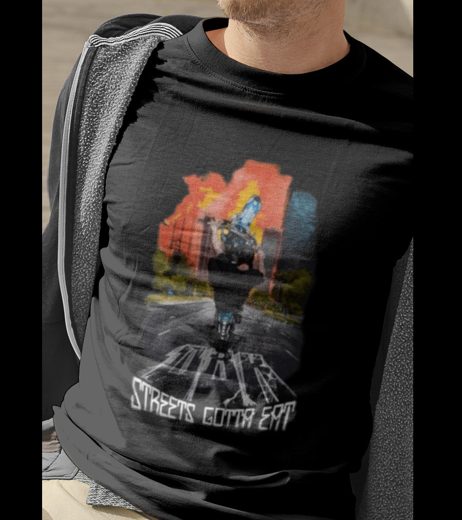 Dirt Bike Kidz Streets Gotta Eat Urban Rider Scene T-Shirt