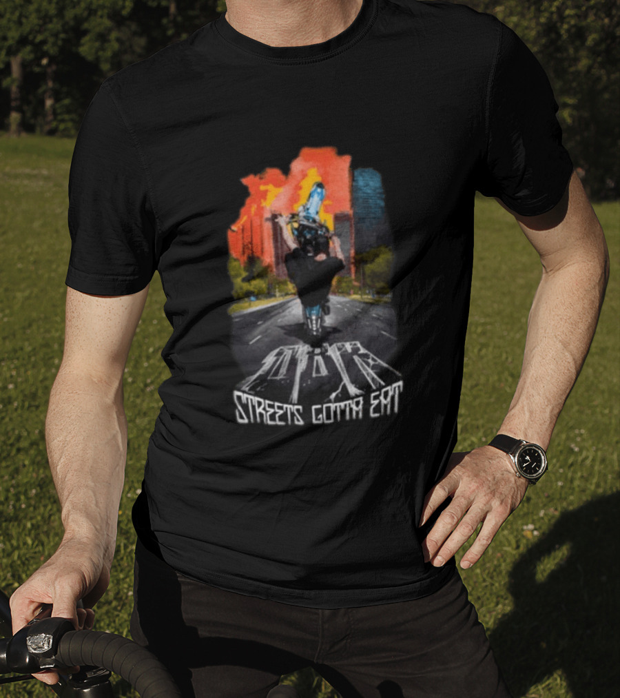 Dirt Bike Kidz Streets Gotta Eat Urban Rider Scene T-Shirt