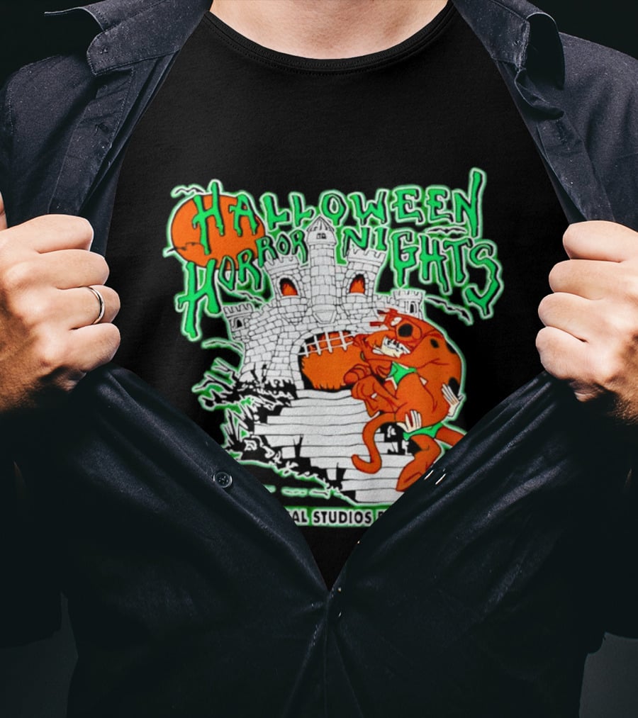 Halloween Horror Nights Universal Studios Florida Scoob Night Razors In The Night Beyond Human T-Shirt